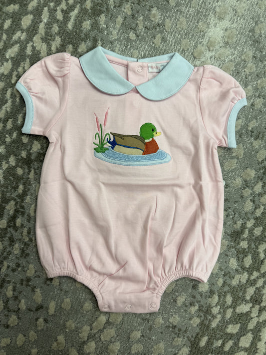 CHILDRENS PINK MALLARD COLLARED BUBBLE