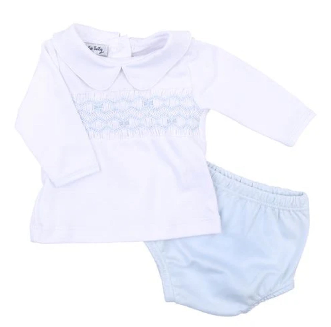 Childrens Alice and Andrew Smocked LS Diaper set