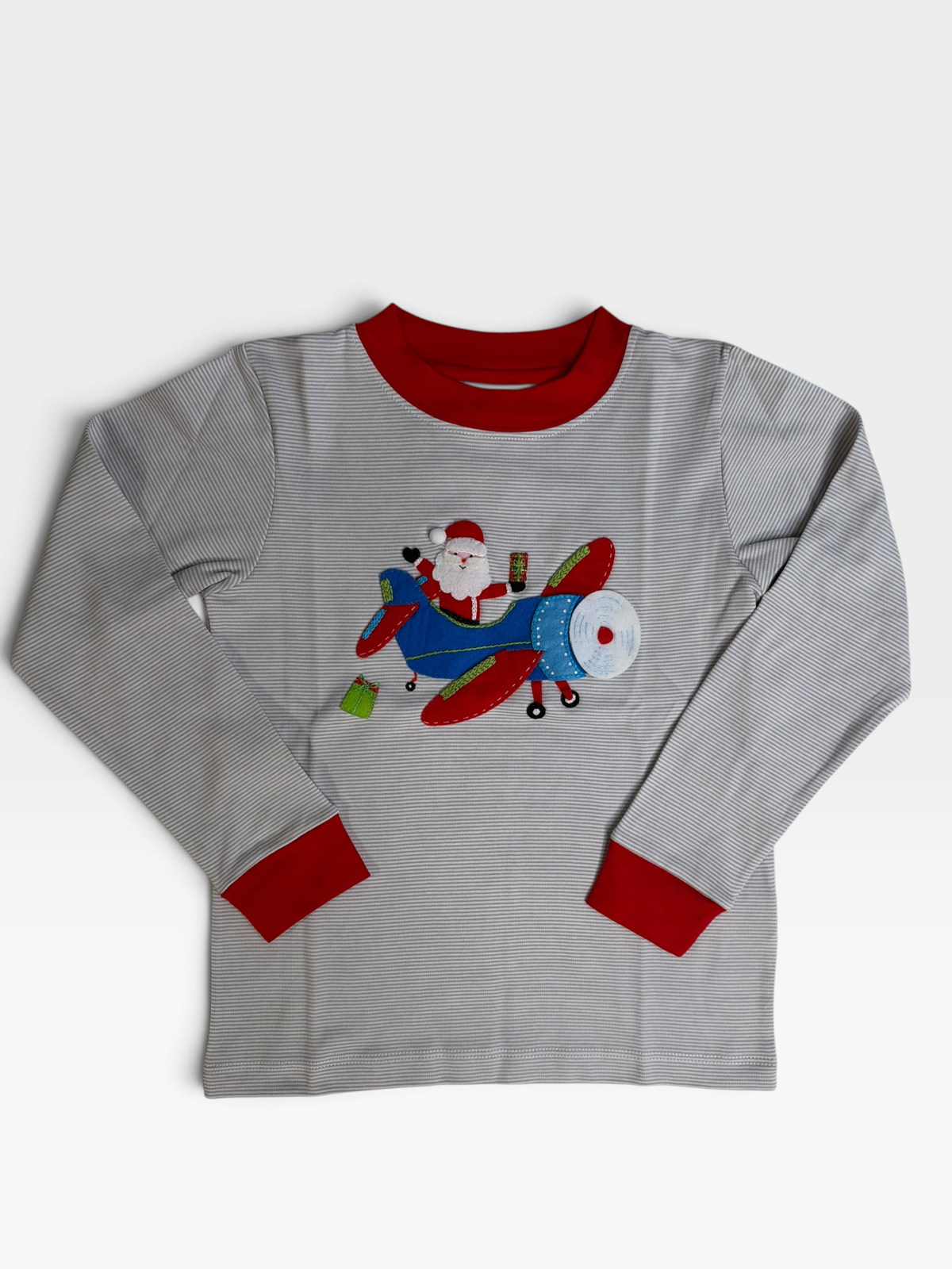 CHILDRENS AIRPLANE SANTA LS TOP
