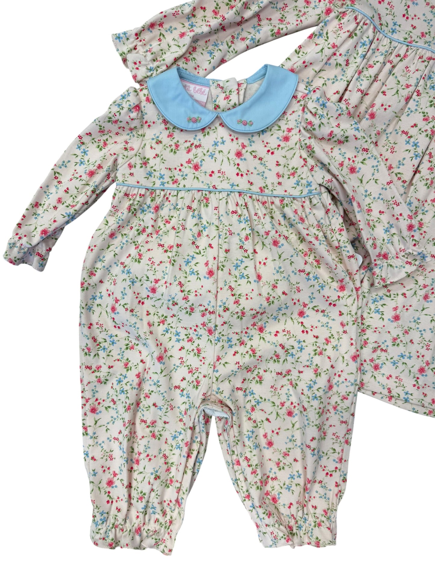 CHILDRENS PINK FLORAL ROMPER
