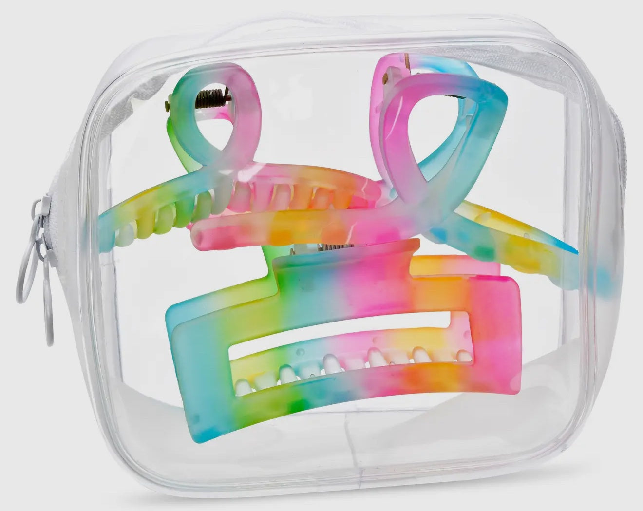 Childrens Rainbow Hair Clip Set with Pouch