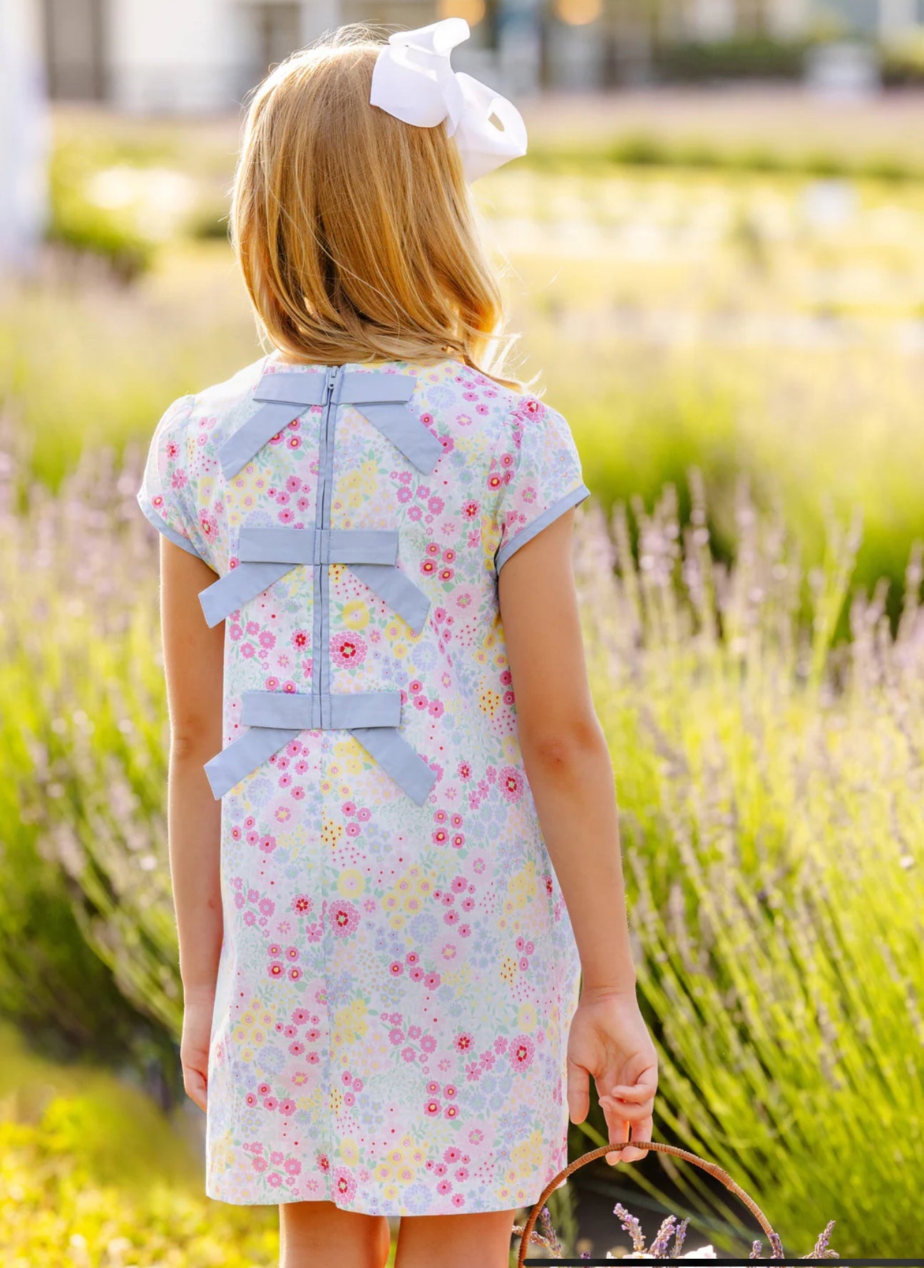 Childrens Betts Bow Dress Broadcloth