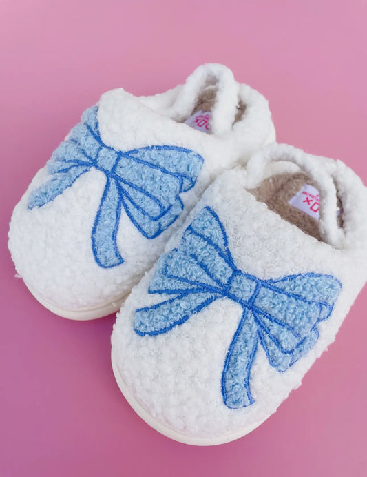 Childrens Bow Slippers