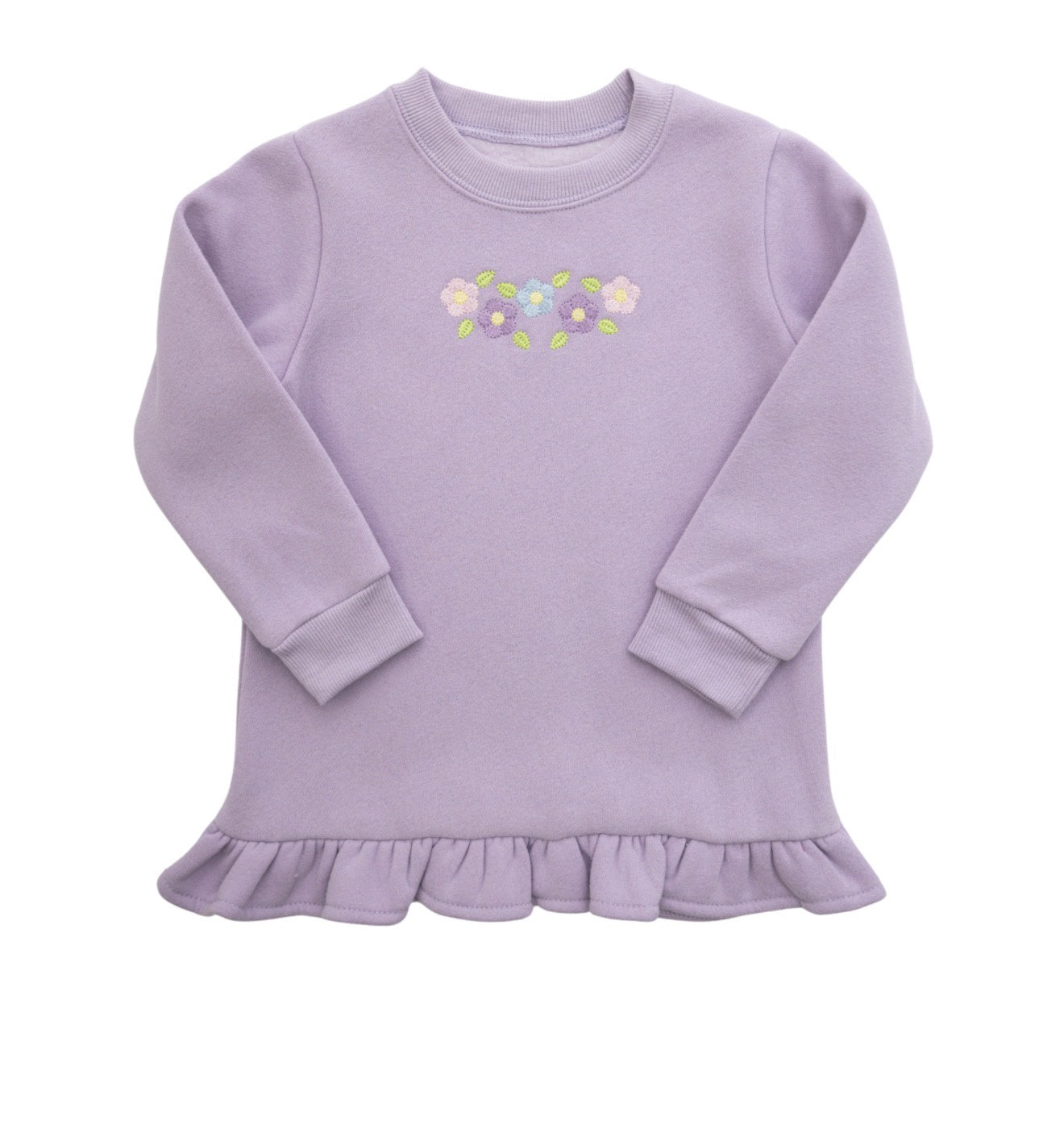 CHILDRENS FLOWER RUFFLE PULLOVER