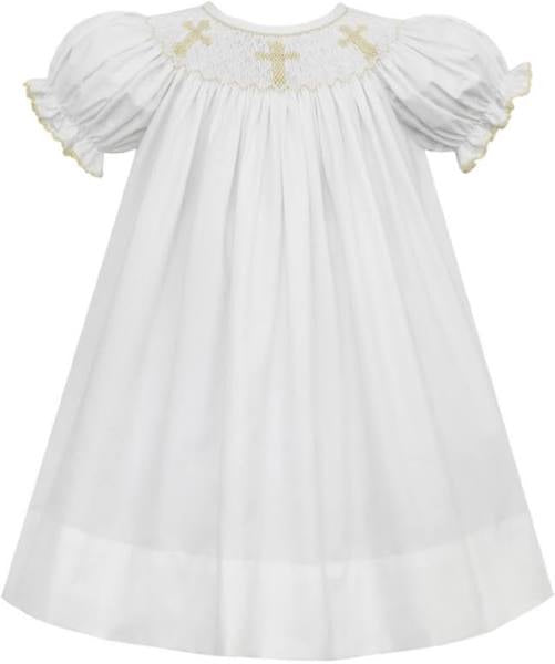 Childrens Smocked Cross Dress SS