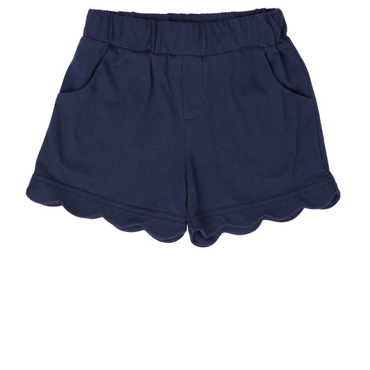 CHILDRENS SCALLOP NAVY SHORTS