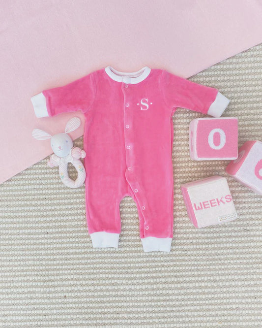 CHILDRENS VELOUR PAXTON PLAYSUIT