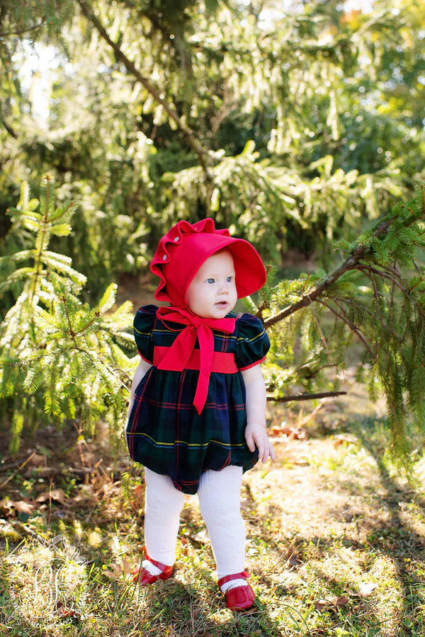 CHILDRENS BONNET IN RICHMOND RED