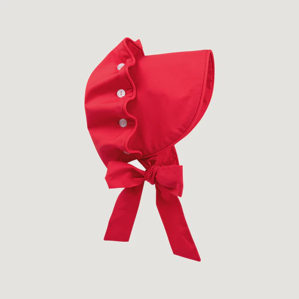 CHILDRENS BONNET IN RICHMOND RED