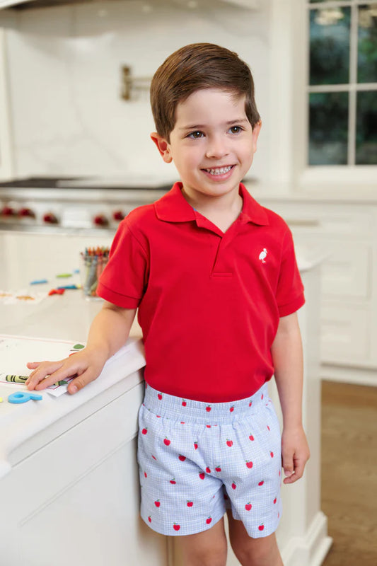 CHILDRENS PRIM & PROPER POLO IN RED