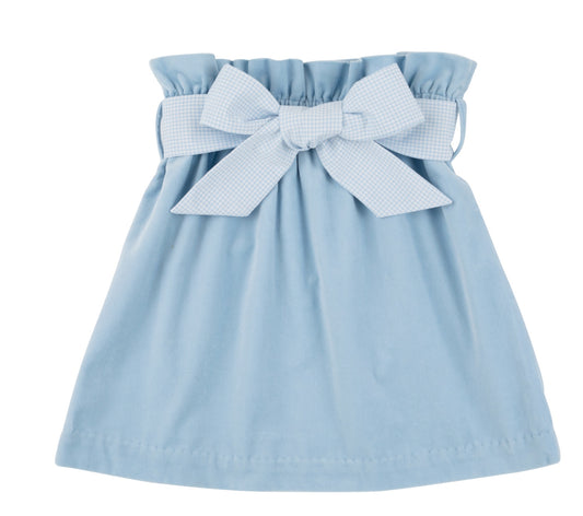 CHILDRENS VELVETEEN BEASLEY BOW SKIRT