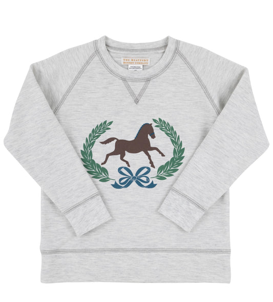 CHILDRENS HEATHERED HORSE CASSIDY CREW