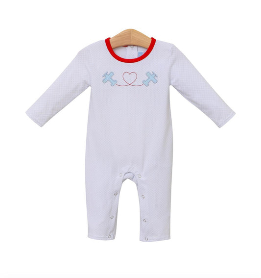 Childrens Valentines Airplane Romper