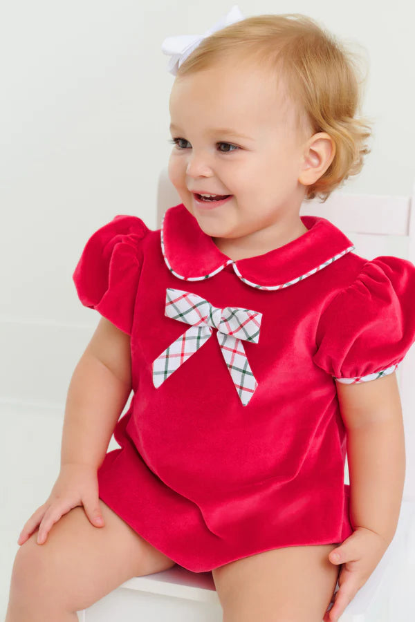 CHILDRENS BANKS BOW VELVETEEN BUBBLE