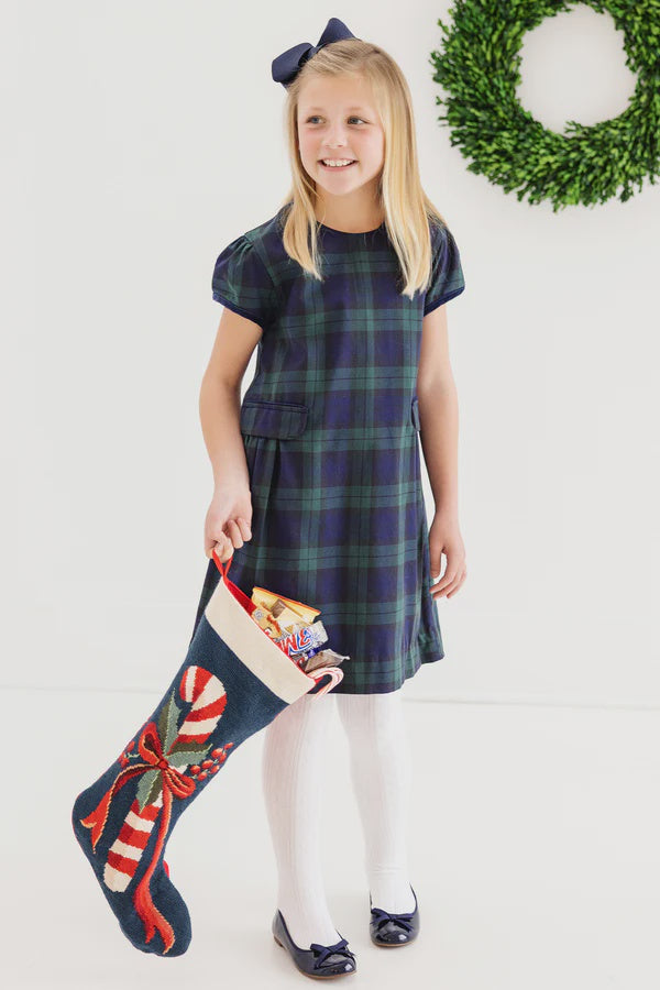 CHILDRENS TWILL BETS BOW DRESS