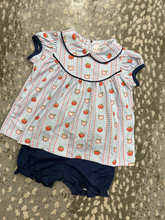 CHILDRENS APPLE BLOOMER PIMA SET