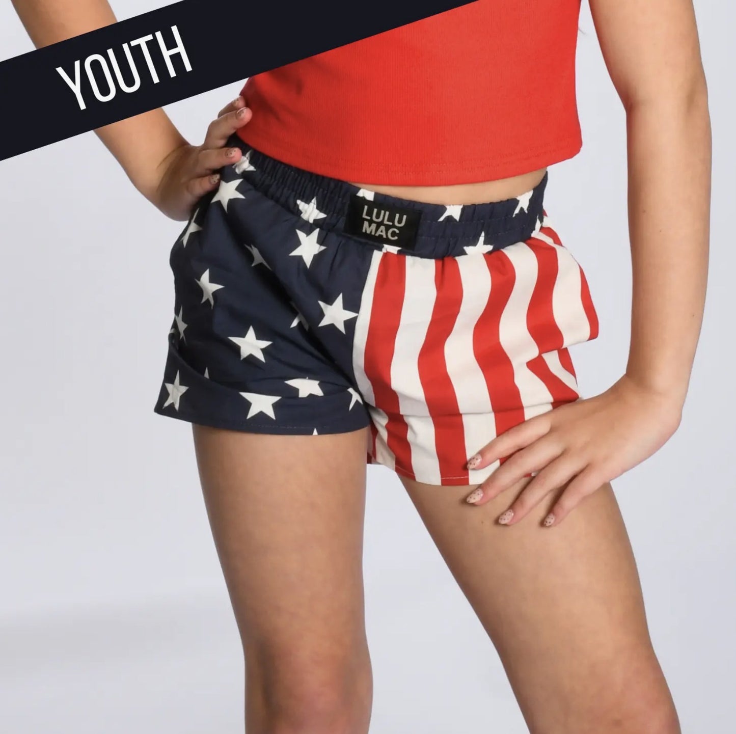 CHILDRENS LULU MAC USA SHORT