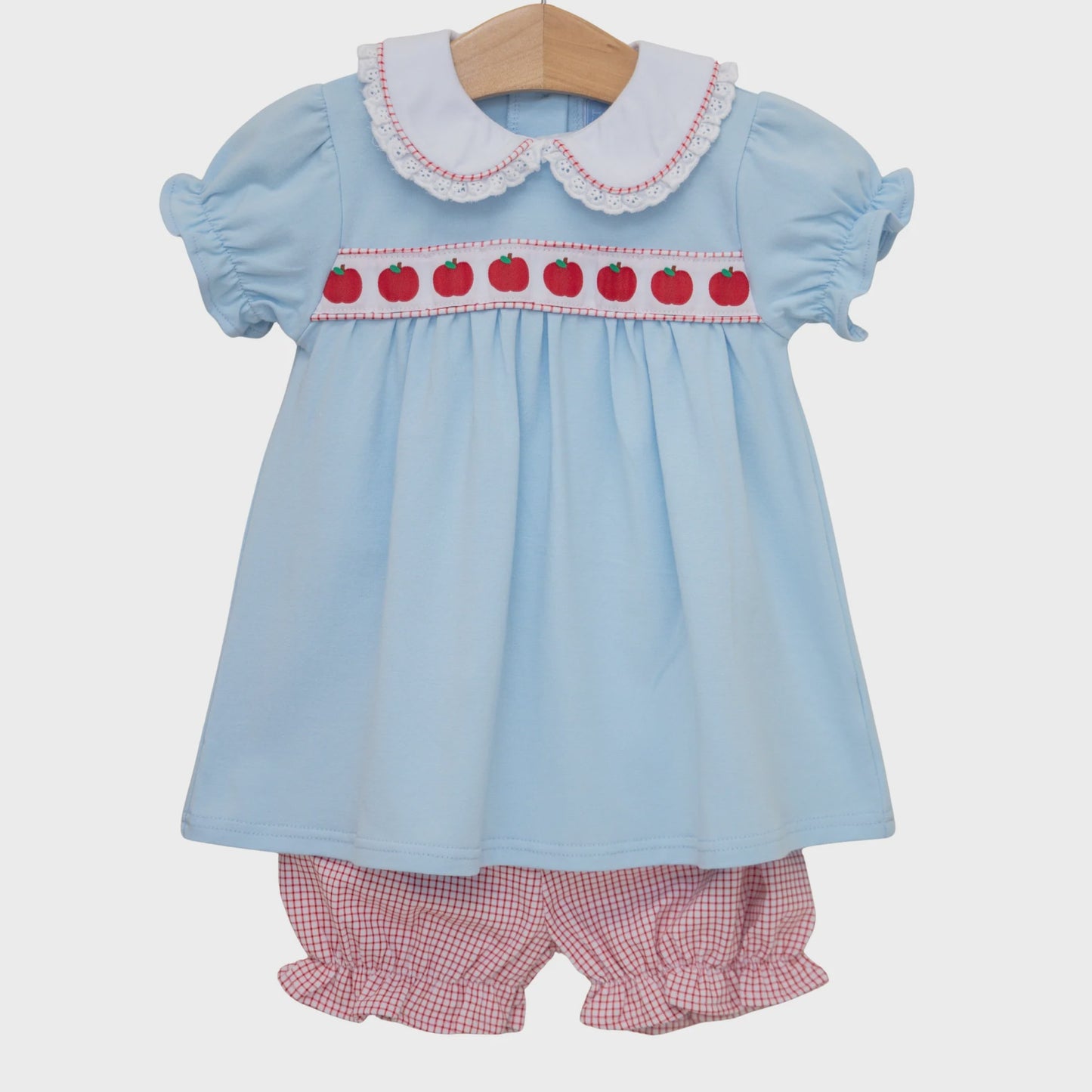 CHILDRENS APPLE RIBBON BLOOMER SET