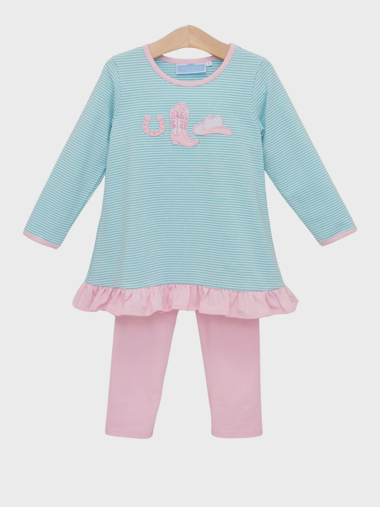 CHILDRENS WESTERN RUFFLE PANT SET