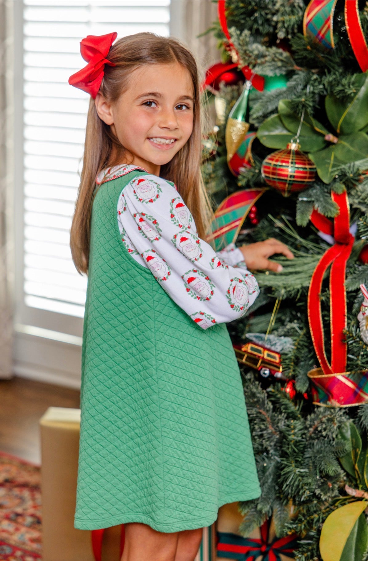 CHILDRENS NORTH POLE PORTRAIT MAUDE COLLAR TOP