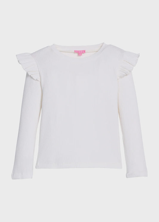 CHILDRENS SADIE LS TEE IN IVORY