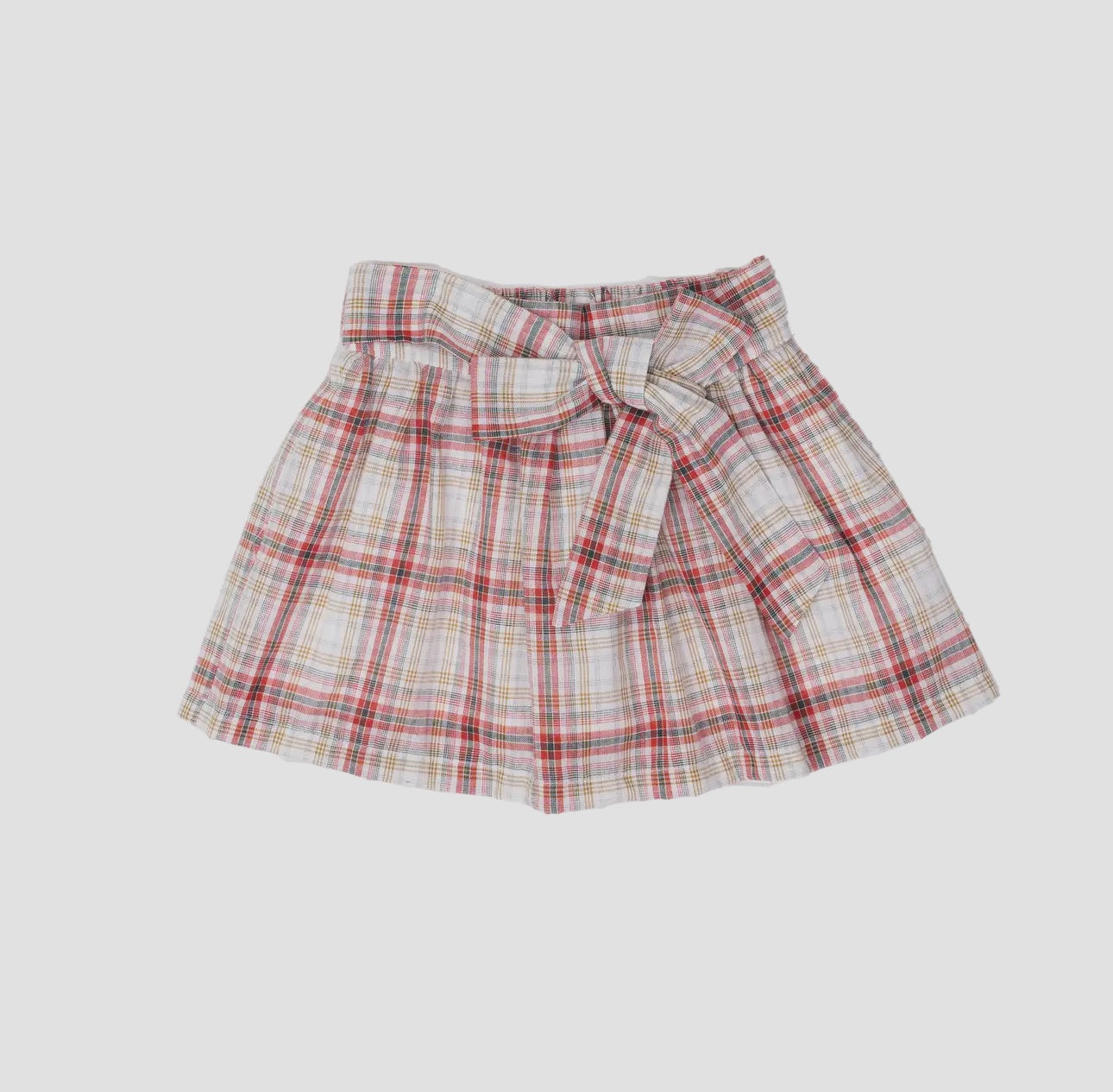 Childrens Lacey Festive Plaid Skirt