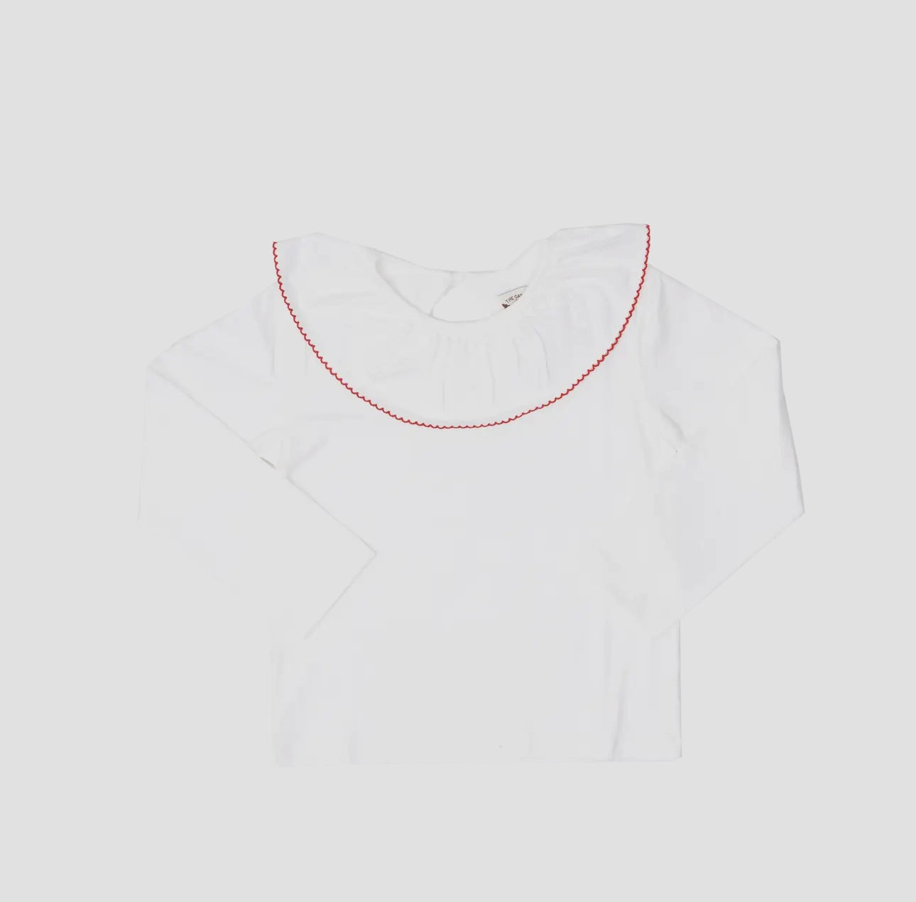 Childrens Ruffle Moonstitch Collar Shirt