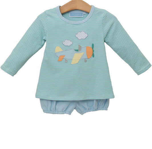 CHILDRENS TSK AIRPLANE BLOOMER SET