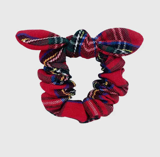 Childrens Plaid Bow Scrunchie