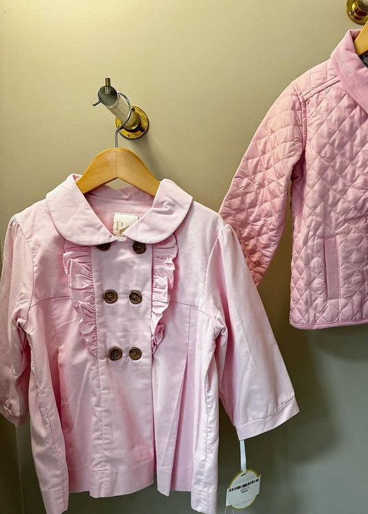 Childrens Ruffle Pink Coat