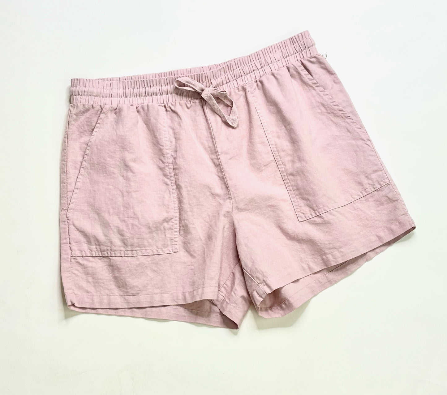 WOMENS LINEN SHORTS IN BLUSH