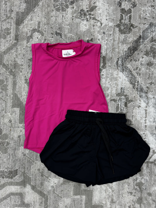 Childrens Hot Pink Active Tank