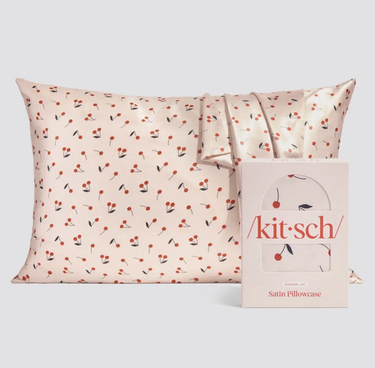 CHILDRENS CHERRY SATIN PILLOW CASE