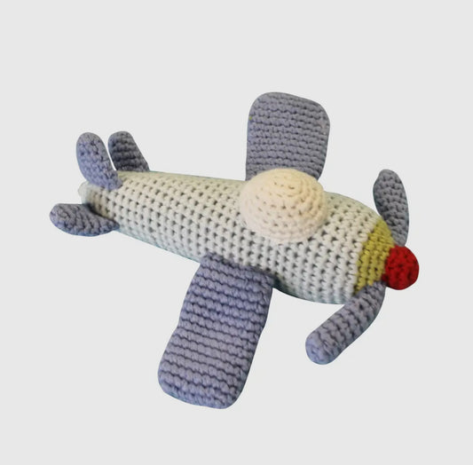 Childrens Crochet Airplane Rattle