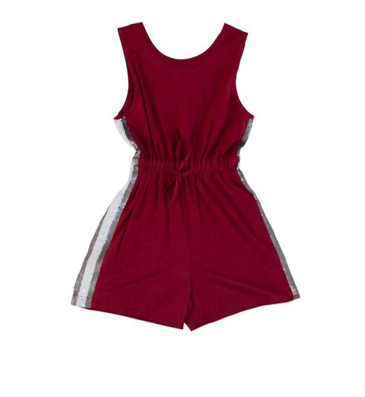 Childrens Maroon Sequin Romper