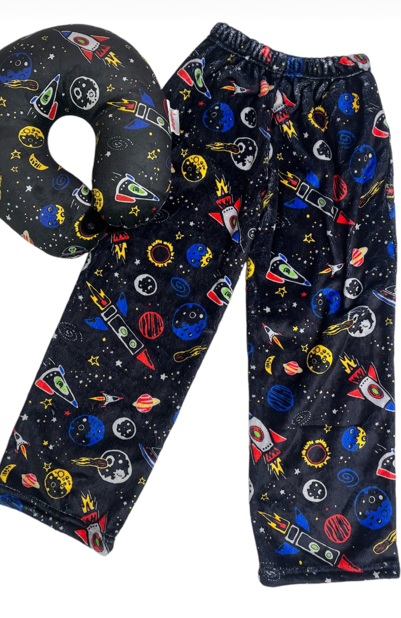 Childrens Plush Space Pants