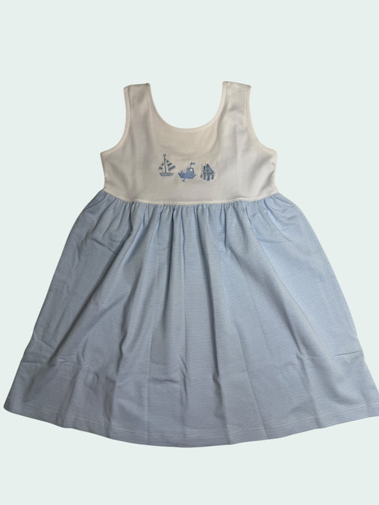 CHILDRENS 3 BOATS BOW BACK DRESS
