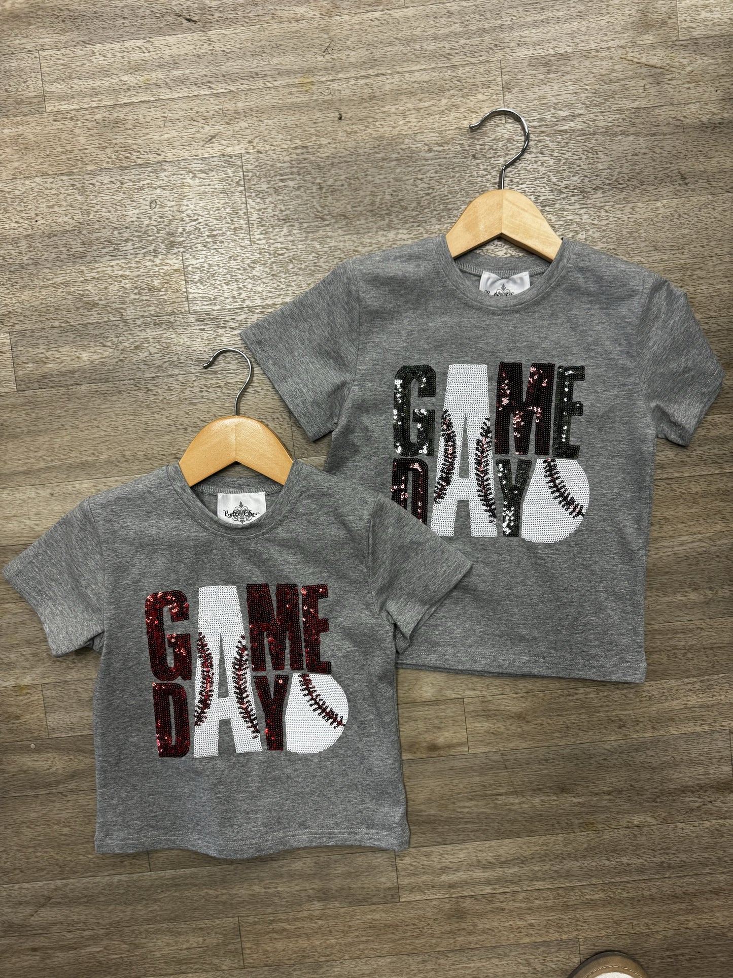 Childrens Sequin Baseball Tee