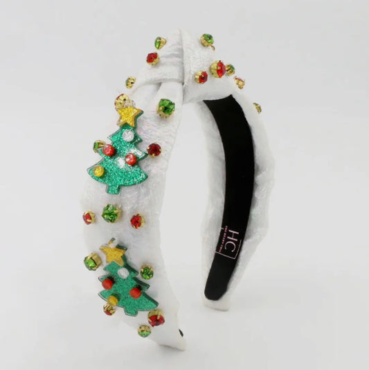 Childrens Christmas Tree Knotted Headband