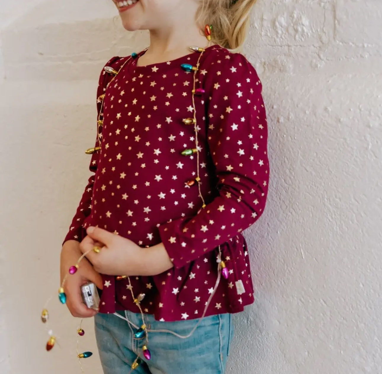 Childrens Millie Tunic in Sparkled Stars