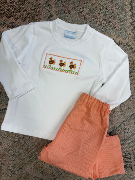 CHILDRENS ORANGE TURKEY BOYS PANT SET