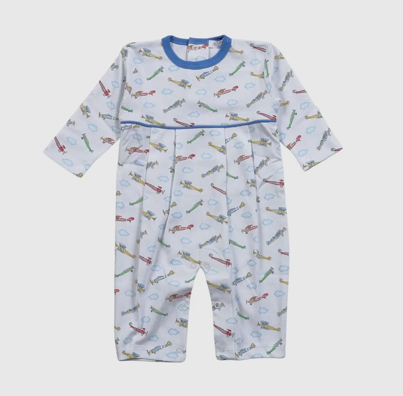 Childrens Airplane Pima Playsuit