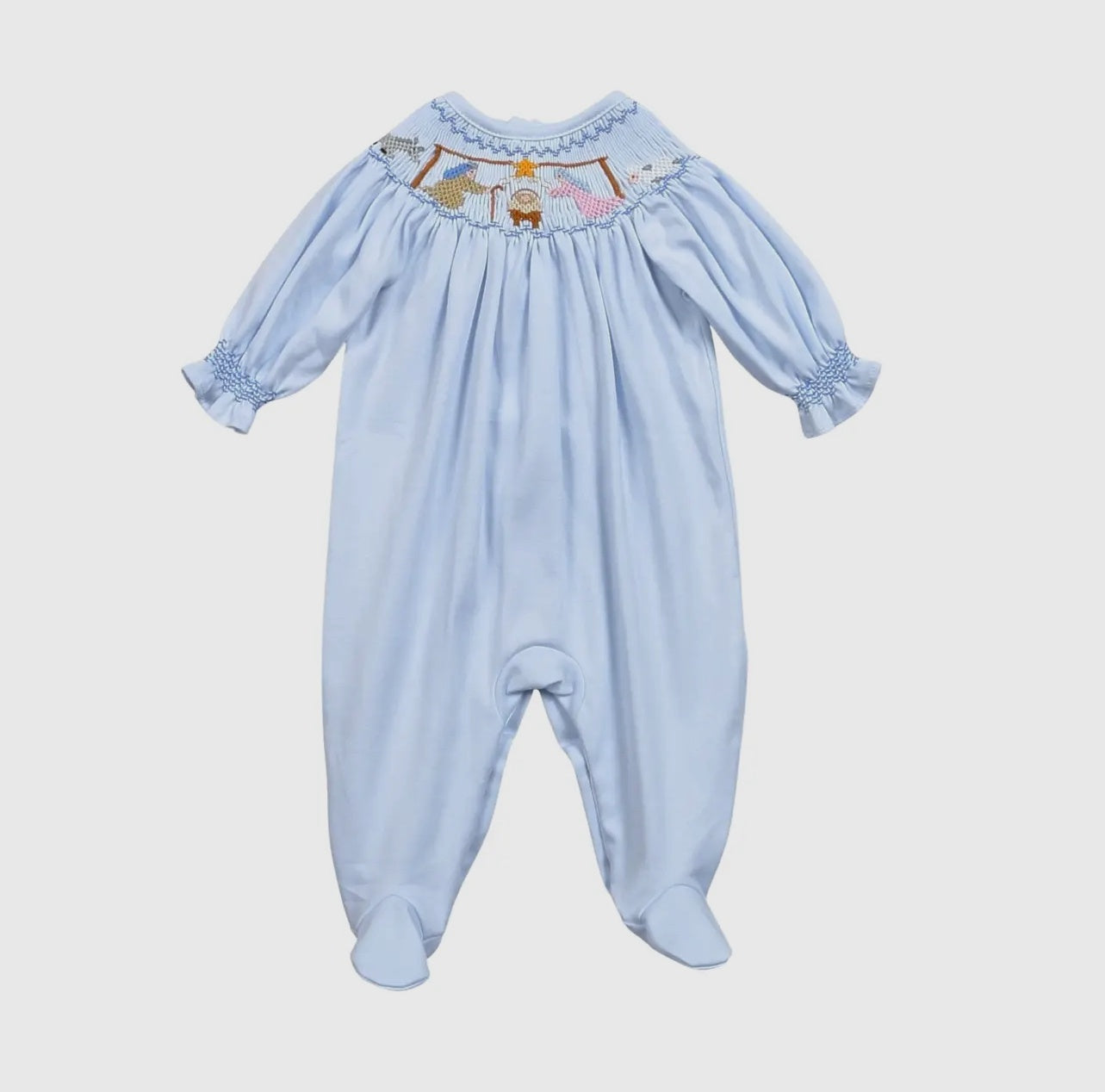 Childrens Nativity Smocked Footie