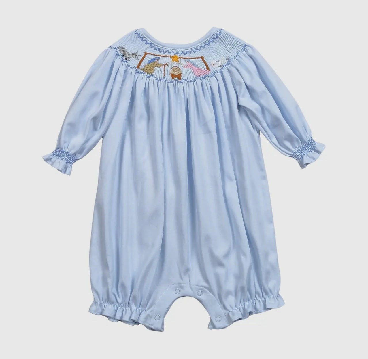 Childrens Nativity Smocked Girls Bubble