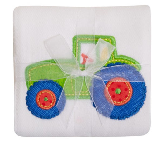 Childrens Tractor Burp Cloth