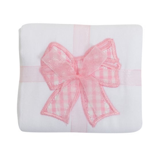 Childrens Bow Burp Cloth