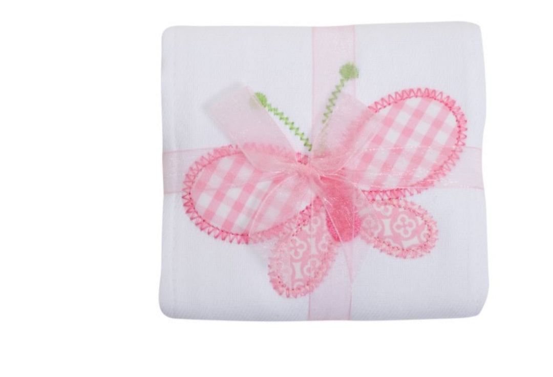 Childrens Butterfly Burp Cloth