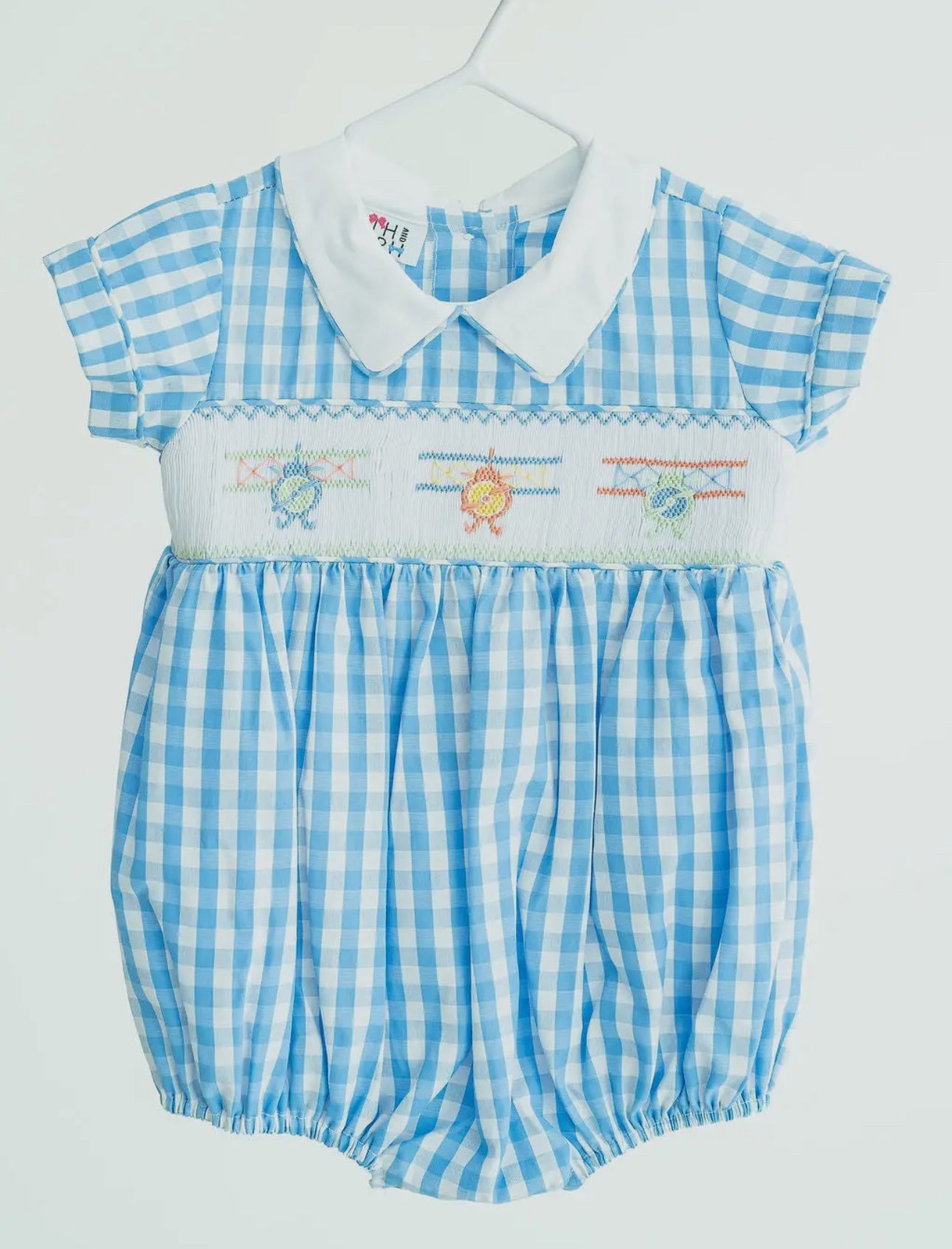 Childrens Smocked Henry Airplane Bubble