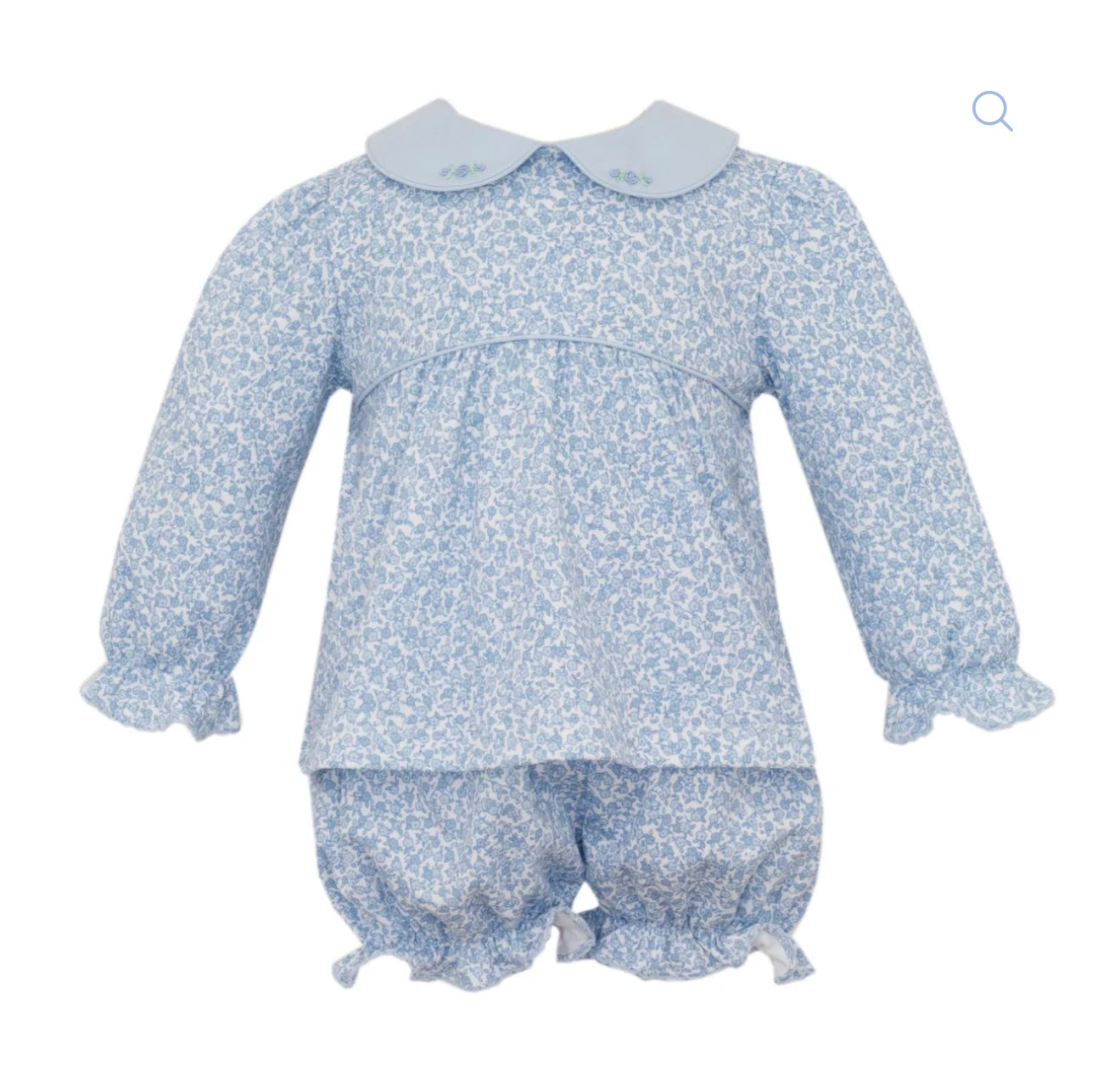 CHILDRENS BLUE LIBERTY BLOOMER SET