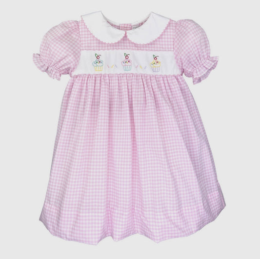 Childrens Cupcake Embroidered Dress